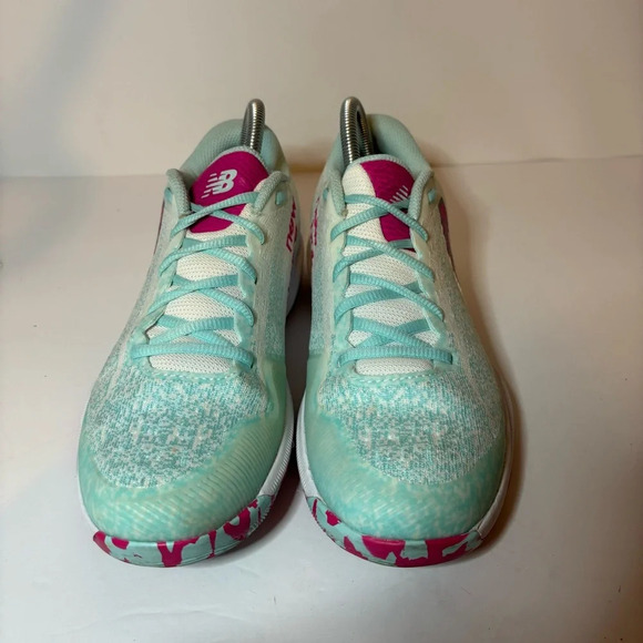 New Balance Womens Fuelcell 996 V4 Tennis Shoes WCH996N4 White Pink Blue Sz 10 - Picture 6 of 9